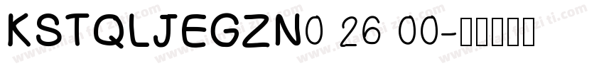 KSTQLJEGZN0 26 00字体转换